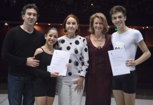 Preselections jury and winners 2016. From left to right: Julio Bocca, Jullie Pinheiro, Lidia Segni, Kathy Bradney and Erivan Rodrigues Garoli