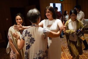 Viviana Durante, Zhao Ruheng et Shelly Power au gala d'ouverture @WangXiaojing